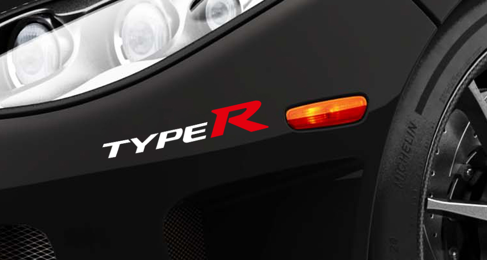 2x Type R Honda JDM Drift Sport Racing Car Vinyl Sticker Decal fits to Integra Civic Accord